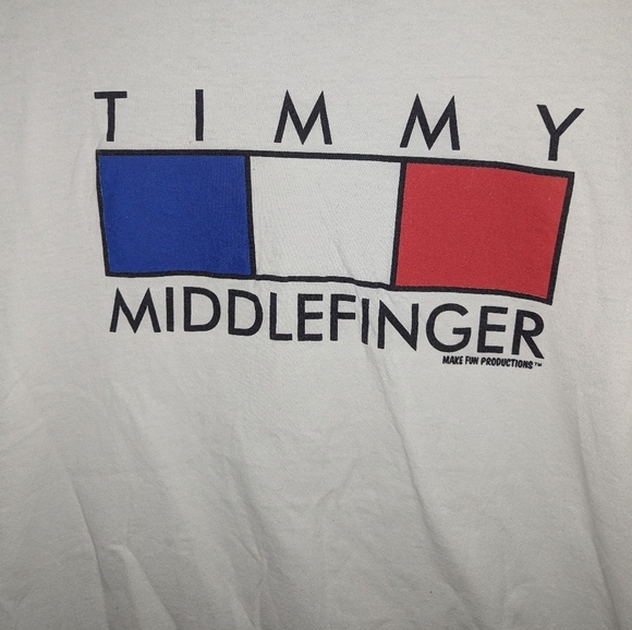 Timmy Middlefinger make fun productions funny humor Tshirt size mens Large - Picture 2 of 4